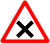 Crossroads without priority (give way to the vehicles coming from the right)