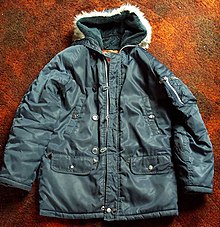 A civilian snorkel parka manufactured in the 1980s by Lord Anthony Snorkel parka.jpg