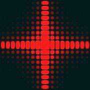 Computer-generated intensity pattern formed on a screen by diffraction from a square aperture