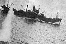 Taimei Maru under attack on 3 March 1943 TaimeiMaru.jpg