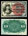 $0.10 - Fr.1259 Bust of Liberty.