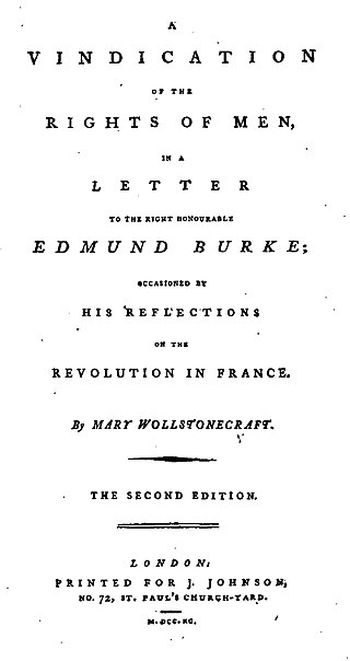 <i>A Vindication of the Rights of Men</i> Book by Mary Wollstonecraft