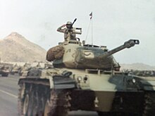 A Saudi Arabian Army M41 Walker Bulldog on maneuvers. `rD `skry.JPG