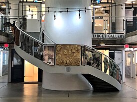 A staircase inside the Center