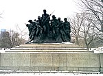 Thumbnail for File:7th Regiment New York statue 5th Ave snow January 2013.jpeg