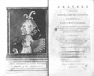 Bartrams <i>Travels</i> 1791 book by William Bartram