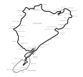 Die Position der Südschleife im Vergleich zur heutigen GP-Strecke