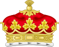 Čelenka a heraldická koruna (Coronet) britského vévody a peera