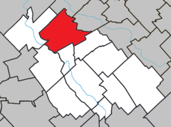 Location within La Nouvelle-Beauce RCM