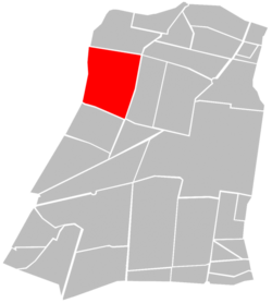 Location of Colonia Obrera (in red) within Cuauhtémoc borough