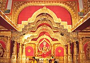 The idol of Sharada installed during Mangalore Dasara. Sharada altar.jpg