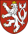 Lesser coat of arms of the Czech Republic include the Bohemian/Czech lion with two tails.