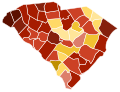 Image 11Map of South Carolina counties by racial plurality, per the 2020 U.S. census Non-Hispanic White   40–50%   50–60%   60–70%   70–80%   80–90% Black or African American   40–50%   50–60%   60–70%   70–80% (from South Carolina)