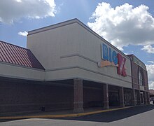 A Big Kmart store in Willow Street, Pennsylvania (store #3810) as it appeared on its last day of operation, April 18, 2021; this was one of the last two Kmart stores in Pennsylvania, this location is now Ocean State Job Lot WillowStreetBigKmartLastDay.jpg