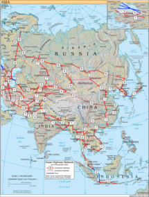 Map of the Asian Highway Network