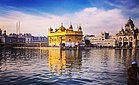 Harmandir sahib, de gouwen tempel vaan de Sikhs in Amritsar.