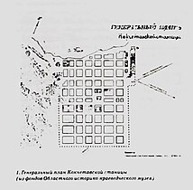 General plan of Kokchetav stanitsa, 19th century