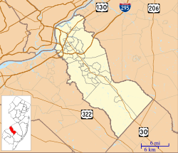 USS New Jersey (BB-62) is located in Camden County, New Jersey