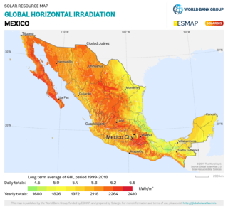 <span class="mw-page-title-main">Solar power in Mexico</span> Overview of solar power in Mexico