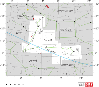 <span class="mw-page-title-main">Chi Piscium</span> Yellow-hued giant star in the constellation Pisces