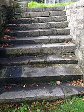 Stumble steps at Maynooth Castle