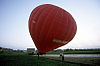 Heißluftballon beim Aufsteigen