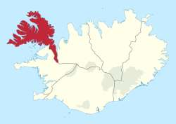 Location of Vestfirðir