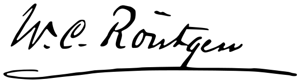 Wilhelm Röntgen signature.svg