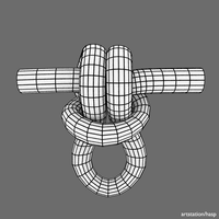 Русский булинь[14], Algonquin Bowline[45]. Простая петля, симметричная, компактная[1]. [abok 139]