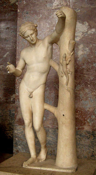 <i>Apollo Sauroctonos</i> 1st - 2nd century AD Roman sculptures