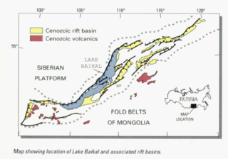 <span class="mw-page-title-main">Baikal Rift Zone</span> Part of the boundary between the Amur and Eurasian tectonic plates.