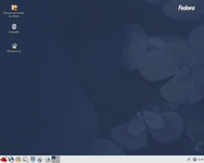 Fedora Core 1 : GNOME avec le thème Bluecurve.