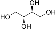 Erythritol structure.png