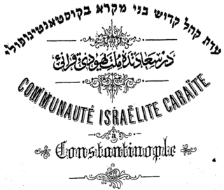 <span class="mw-page-title-main">Constantinopolitan Karaites</span> Karaite Jewish community developed in Constantinople (modern-day Istanbul, Turkey)