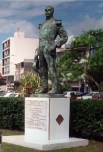 Statue de Camille Mortenol à Pointe-à-Pitre. 1995