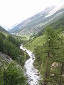 Pogled na Zermatter Schlucht nad Täschem.