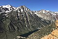 The north face of Gilcrest Peak rises above Lundy Lake as seen from Copper Mountain. Mt, Warren in upper left corner. Mt. Scowden and Tioga Crest to right.