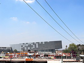 The Arena from a pedestrian bridge