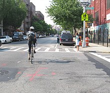 Crossing Parkside Avenue in northern Flatbush