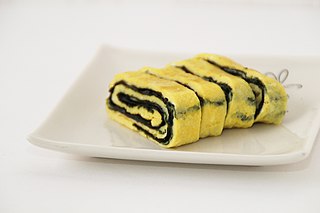 <i>Gyeran-mari</i> Korean rolled egg dish