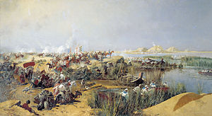 Kaufmann crosses the Oxus at Sheik Arik, 30 May 1873 KarazinNN PereprTurkOtrARTM.jpg