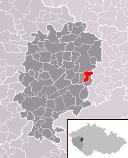 Location in Rokycany District