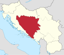 Bosnië en Herzegovina in voormalig Joegoslavië.