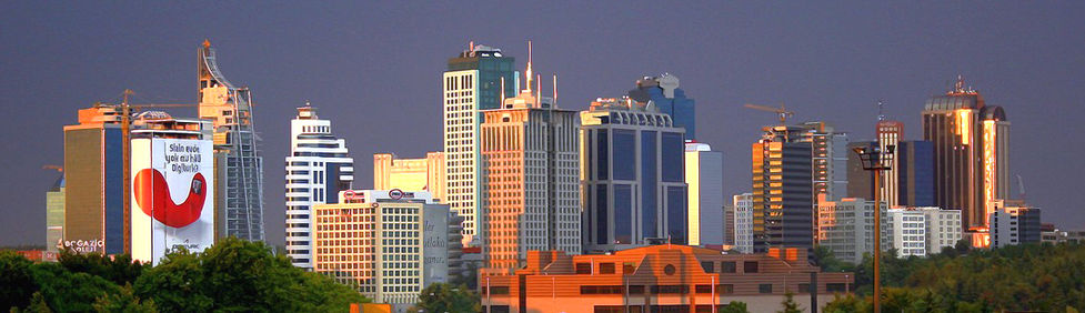 Priveliște din districtul Maslak, Istanbul.