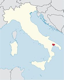 Locator map diocese of Castellaneta