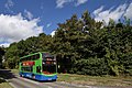 A Thames Travel bus on route 94 on the A417 London Road arriving in Blewbury