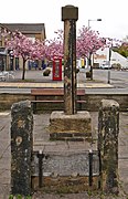 Stocks and sandstone pillar