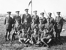 Officers, 15th Canadian Light Horse, Sarcee Army Camp, Calgary in 1925.