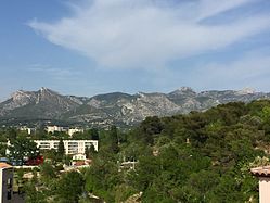 La Sainte-Baume depuis Aubagne.