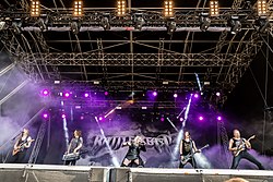 Battle Beast esiintymässä Rockharz Open Airissa heinäkuussa 2018